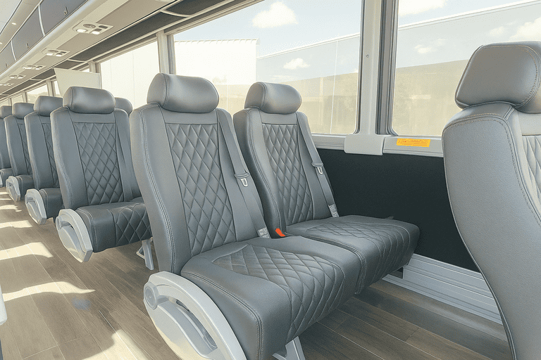 interior of Las Cruces Coach Bus Service charter bus