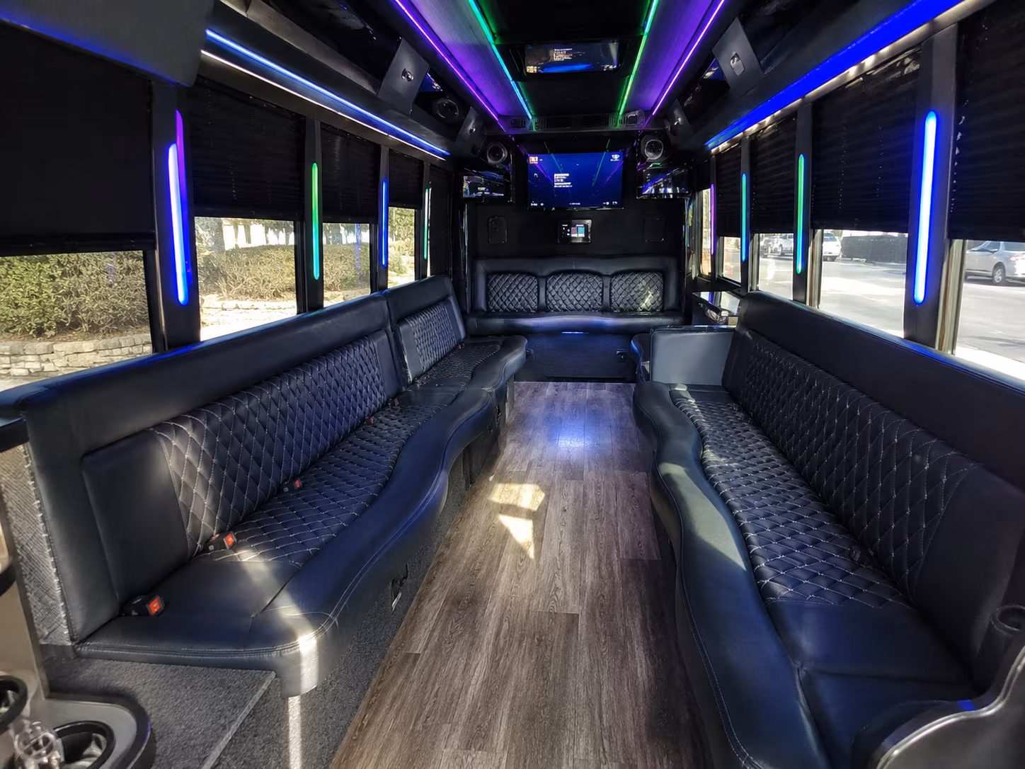 las cruces 15 passenger party bus interior