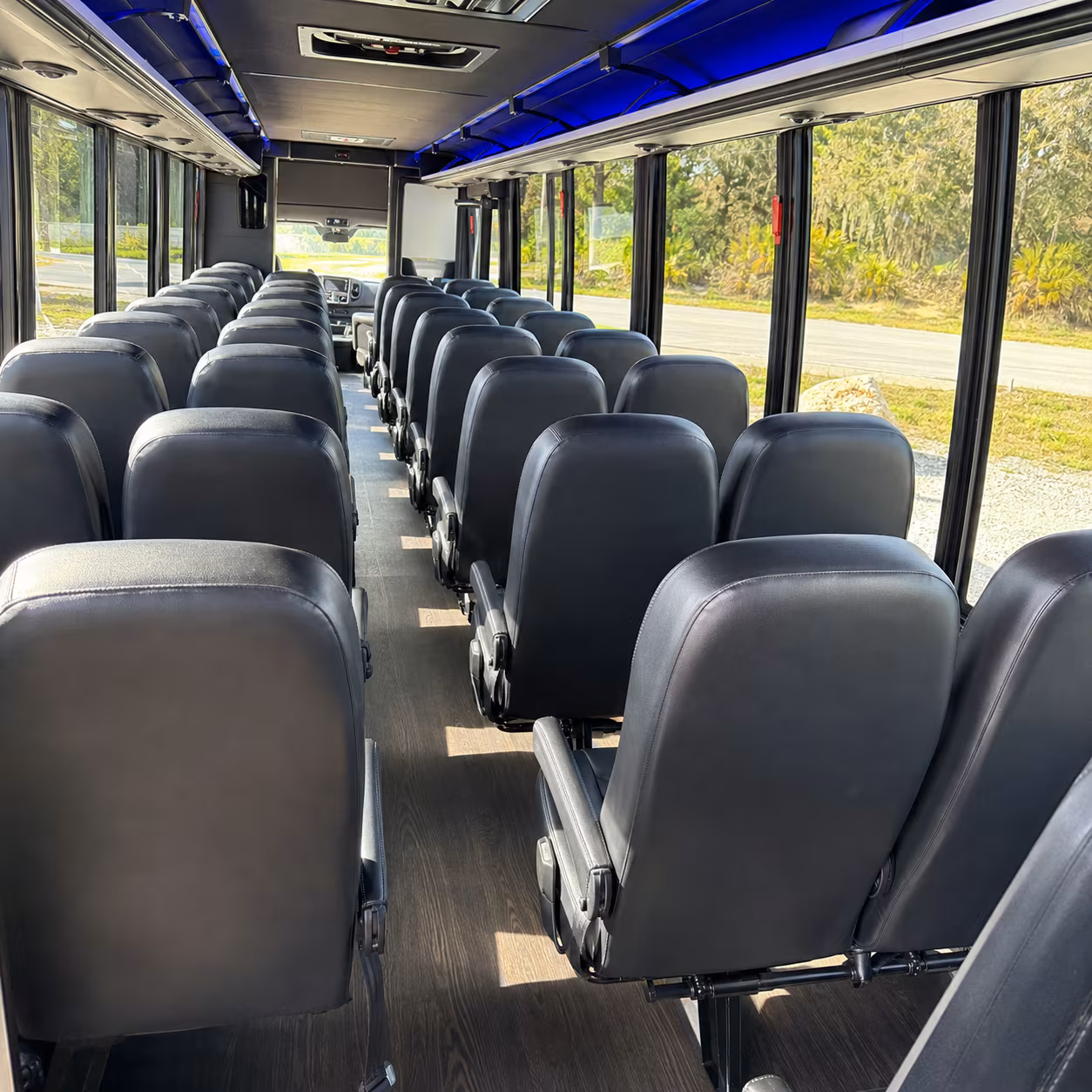 las cruces 30 passenger minibus interior