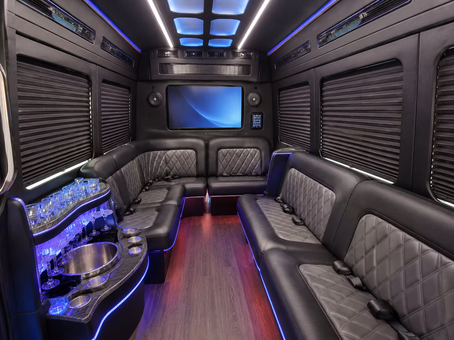 las cruces 56 passenger charter bus inside