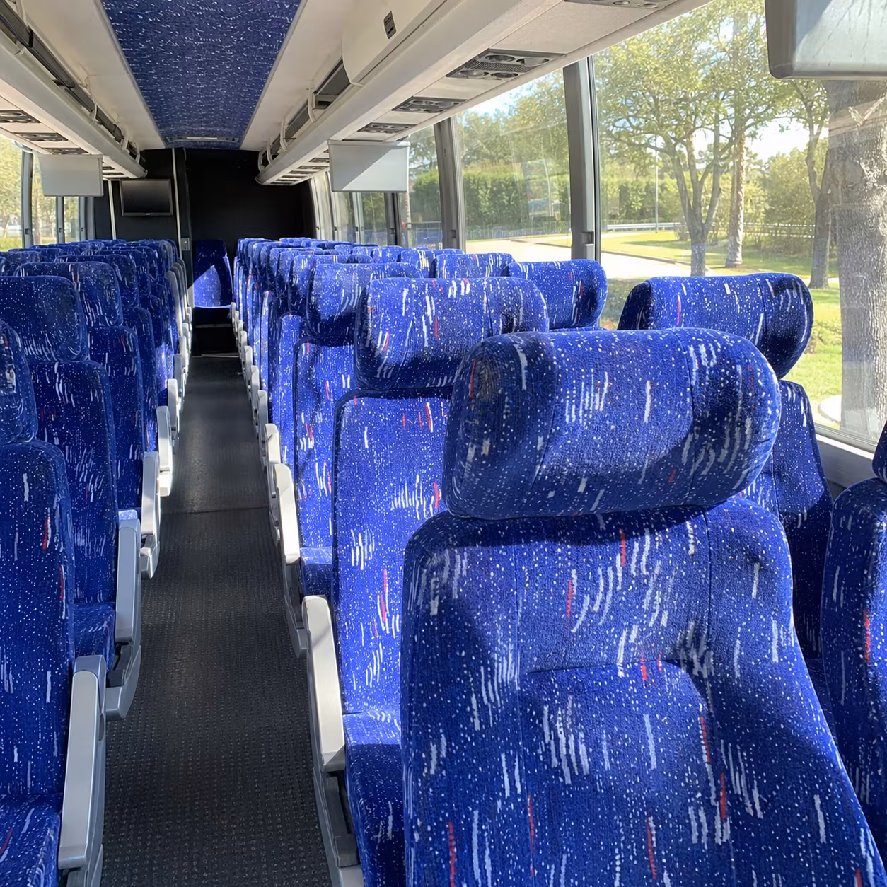 las cruces 56 passenger charter bus interior