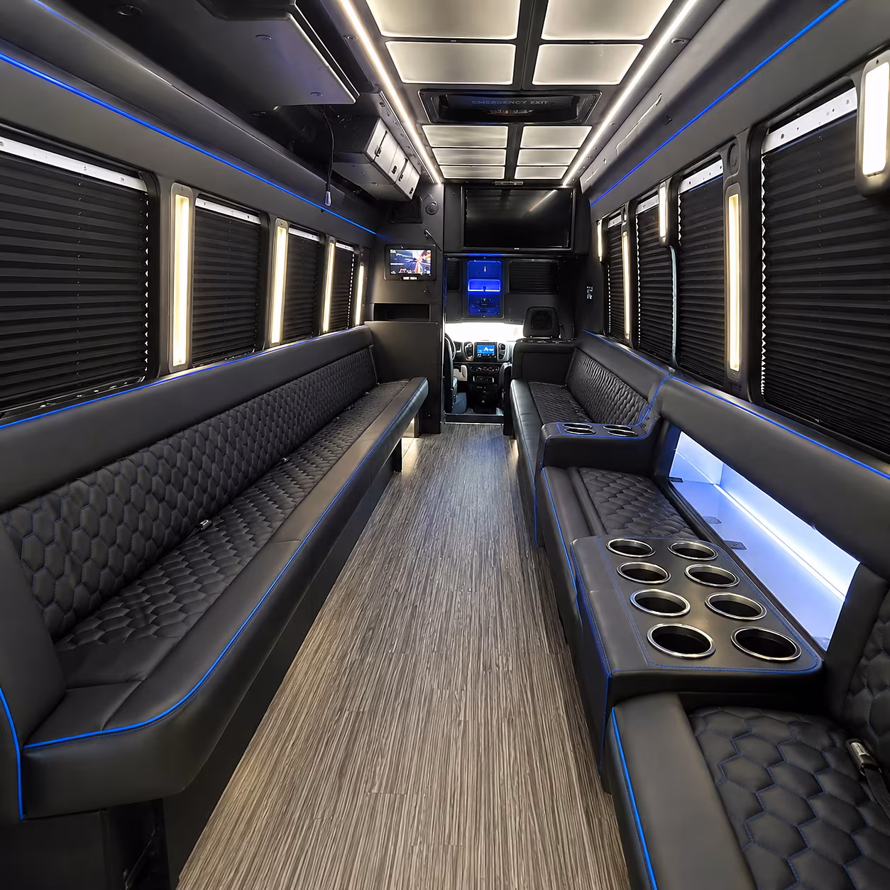 las cruces party bus rental interior